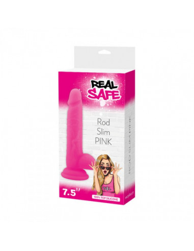 Dildo-Fallo realistico real safe rod slim pink