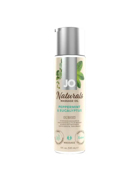 System JO - Naturals Massage Oil Peppermint And Eucalyptus - 120 ml