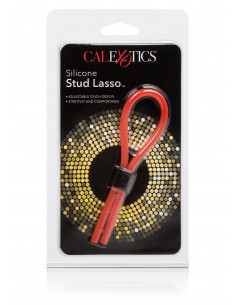 Pierścień-SILICONE STUD LASSO RED