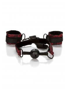 Knebel-SCANDAL BREATHABLE BALL GAG W CUFFS