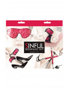 Zestaw-SINFUL BONDAGE KIT PINK