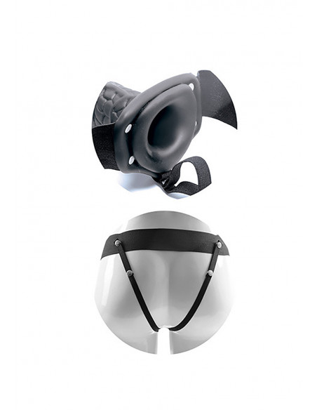 Proteza-VIBRATORE STRAP ON CAVO REAL RAPTURE 8 BLACK WITH BALLS