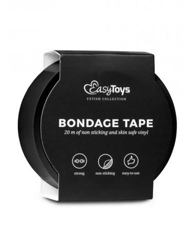 Wiązania-Black Bondage Tape 20 m