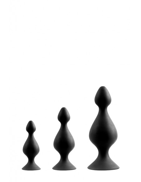 Zestaw-MENZSTUFF 3-PIECE ANAL PAWN SET BLACK