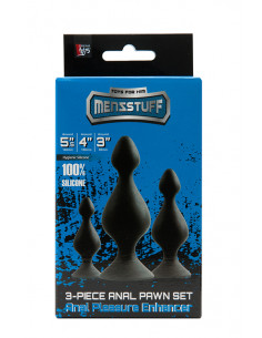 Zestaw-MENZSTUFF 3-PIECE ANAL PAWN SET BLACK 2