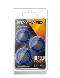 Zestaw-STAY HARD BEADED COCKRINGS BLUE 2