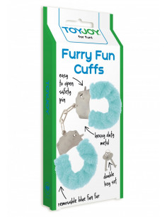 Kajdanki-FURRY FUN CUFFS PALE BLUE PLUSH