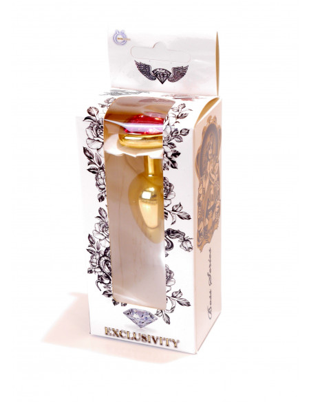 Plug-Jawellery Gold  Heart PLUG- Pink