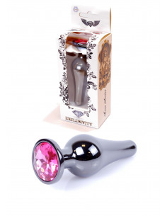 Plug-Jawellery Dark Silver BUTT PLUG- Pink
