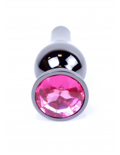 Plug-Jawellery Dark Silver BUTT PLUG- Pink 2
