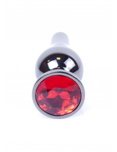 Plug-Jawellery Dark Silver BUTT PLUG- Red 2