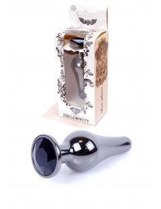 Plug-Jawellery Dark Silver BUTT PLUG- Black