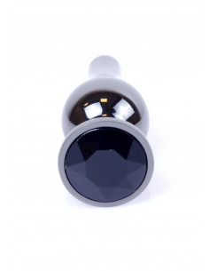 Plug-Jawellery Dark Silver BUTT PLUG- Black 2