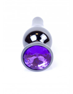 Plug-Jawellery Dark Silver BUTT PLUG- Purple 2