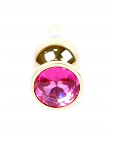 Plug-Jawellery Gold BUTT PLUG- Pink 2