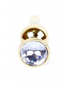 Plug-Jawellery Gold BUTT PLUG- Clear 2