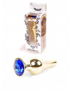 Plug-Jawellery Gold BUTT PLUG- Dark Blue