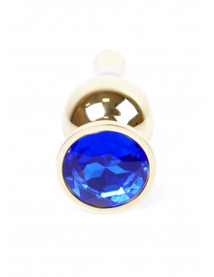 Plug-Jawellery Gold BUTT PLUG- Dark Blue 2