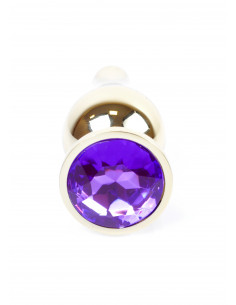 Plug-Jawellery Gold BUTT PLUG- Purple 2