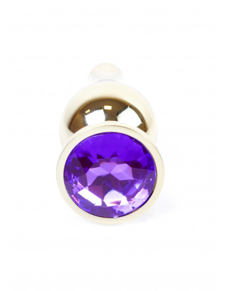 Plug-Jawellery Gold BUTT PLUG- Purple