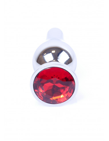 Plug-Jawellery Silver BUTT PLUG- Red