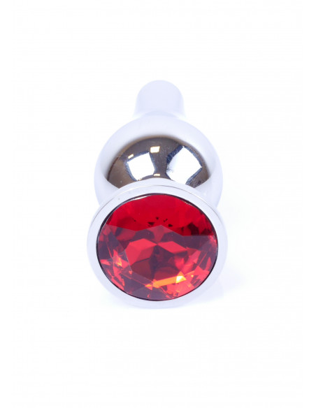 Plug-Jawellery Silver BUTT PLUG- Red