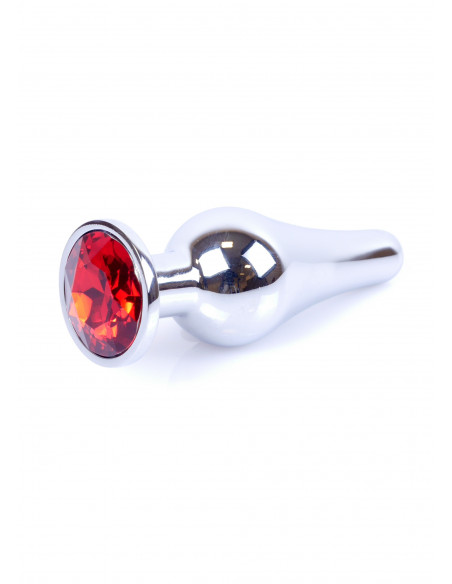 Plug-Jawellery Silver BUTT PLUG- Red