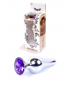 Plug-Jawellery Silver BUTT PLUG- Purple
