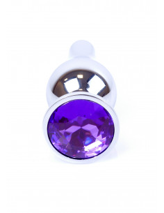 Plug-Jawellery Silver BUTT PLUG- Purple 2