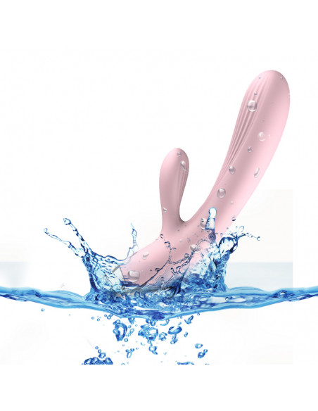 Wibrator-Silicone Vibrator Pink USB 10 Function / Heating