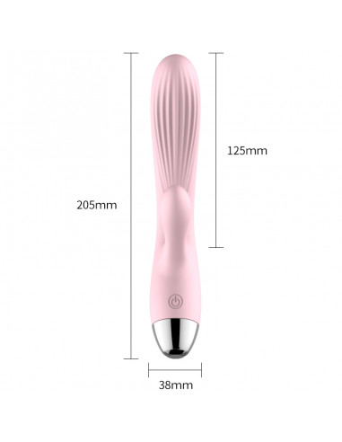 Wibrator-Silicone Vibrator Pink USB 10 Function / Heating