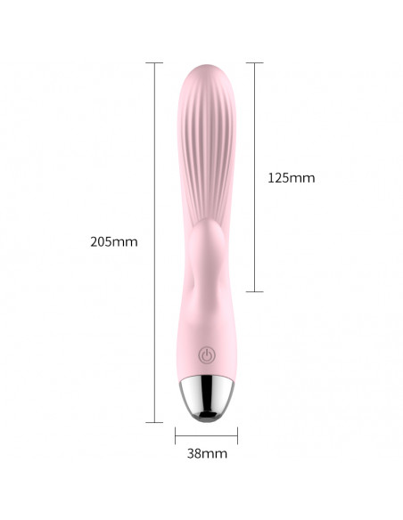 Wibrator-Silicone Vibrator Pink USB 10 Function / Heating