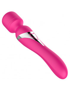 Stymulator-Silicone Dual Massager Pulsator USB 7+7 Function Red