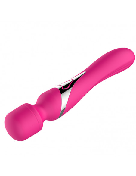Stymulator-Silicone Dual Massager Pulsator USB 7+7 Function Red
