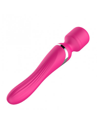 Stymulator-Silicone Dual Massager Pulsator USB 7+7 Function Red