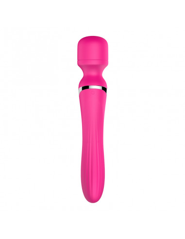 Stymulator-Silicone Dual Massager Pulsator USB 7+7 Function Red