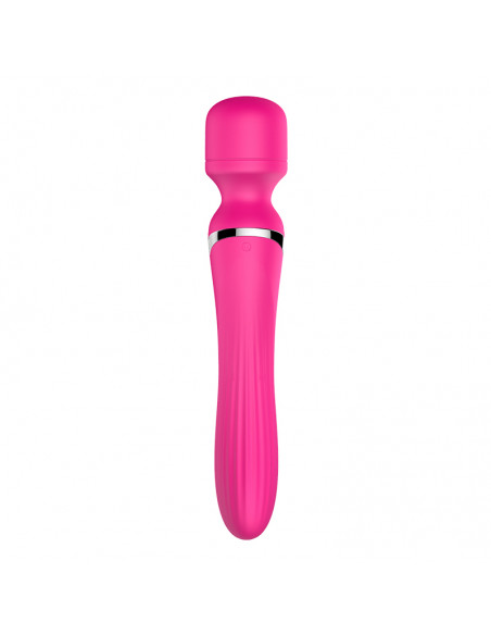 Stymulator-Silicone Dual Massager Pulsator USB 7+7 Function Red