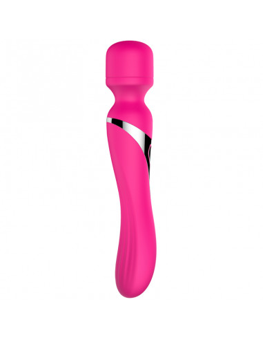 Stymulator-Silicone Dual Massager Pulsator USB 7+7 Function Red