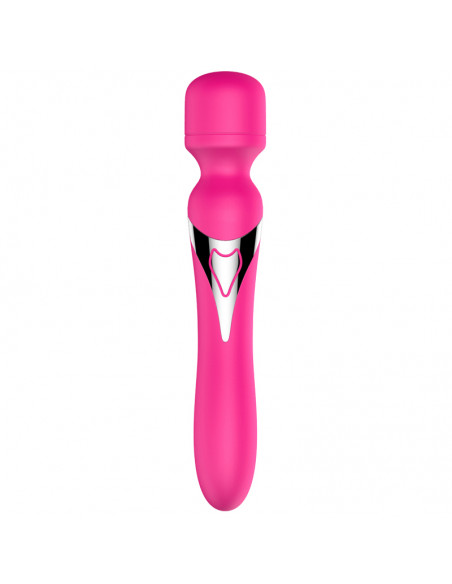 Stymulator-Silicone Dual Massager Pulsator USB 7+7 Function Red