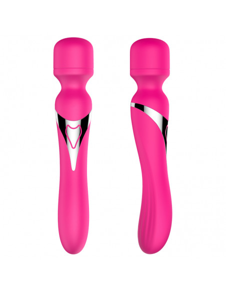 Stymulator-Silicone Dual Massager Pulsator USB 7+7 Function Red