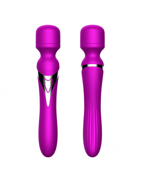 Stymulator-Silicone Dual Massager USB 7+7 Function Purple