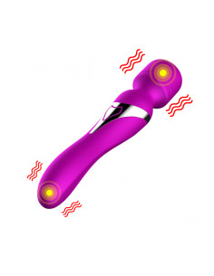 Stymulator-Silicone Dual Massager USB 7+7 Function Purple 2