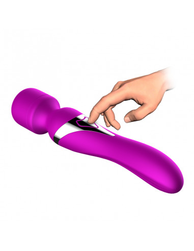 Stymulator-Silicone Dual Massager USB 7+7 Function Purple