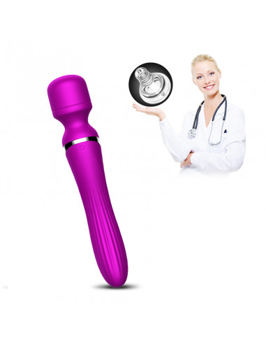 Stymulator-Silicone Dual Massager USB 7+7 Function Purple