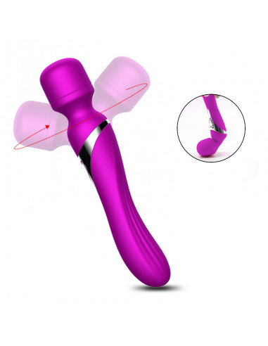 Stymulator-Silicone Dual Massager USB 7+7 Function Purple