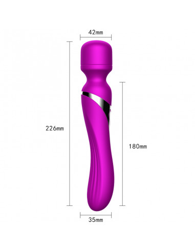 Stymulator-Silicone Dual Massager USB 7+7 Function Purple