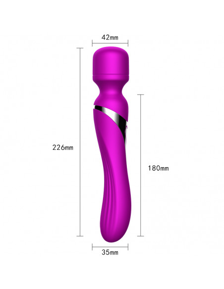 Stymulator-Silicone Dual Massager USB 7+7 Function Purple