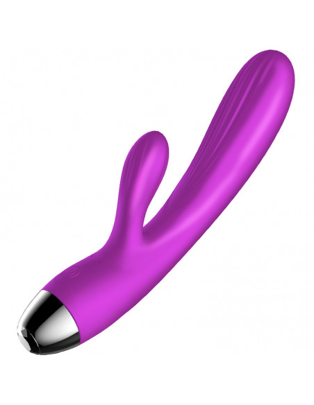 Wibrator-Silicone Vibrator and Pulsator Purple USB 7+7 Function / Heating