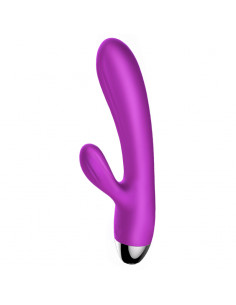 Wibrator-Silicone Vibrator and Pulsator Purple USB 7+7 Function / Heating 2
