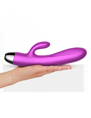 Wibrator-Silicone Vibrator and Pulsator Purple USB 7+7 Function / Heating
